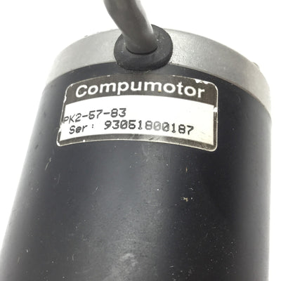 Used Parker PK2-57-83 Compumotor Stepper Motor, 1/4" Dual Shaft, NEMA 23 Mounting