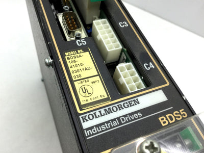 Used Kollmorgen BDS5A-106-41010 Servo Drive, Input: 140VDC 9A, Out: 115VAC 6A Rev 1