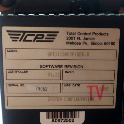 Used TOTAL CONTROL QPI11100E2P Operator Interface, 8.9", 120VAC *Cracked Housing*