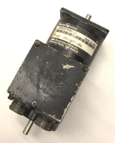 Used Parker CPLX57-120 Compumotor Dual-Shaft Stepper Motor, NEMA 23, 0.25" Shaft