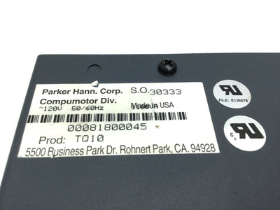 Used Parker TQ10 Compumotor Torque Servo Drive 320 oz-in Torque 120VAC 50/60Hz