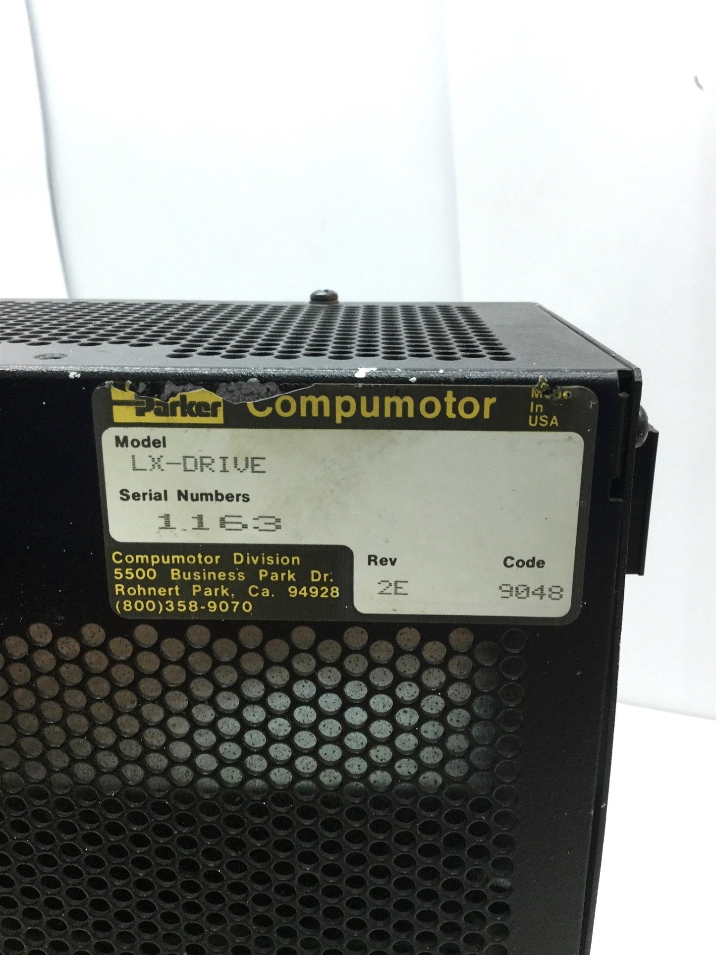 Used Parker Compumotor LX-DRIVE Microstep Drive 95-132VAC 50/60Hz