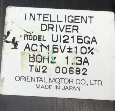 Used Oriental Motor UI215GA Intelligent Driver Voltage: 115VAC 60Hz Current: 1.3A