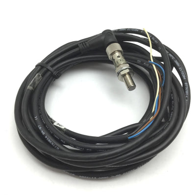 Used Omron E2EL-X1R5F1-M1 Inductive Proximity Sensor, Range: 1.5mm, PNP N/O