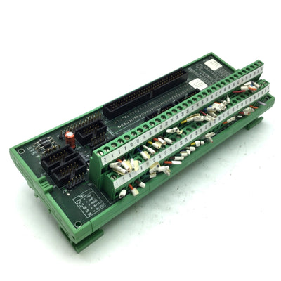 Used Delta Tau 602205-100 Break Out Board, 64 Terminals, DIN Rail, ACC8-D PMAC 60-Pin