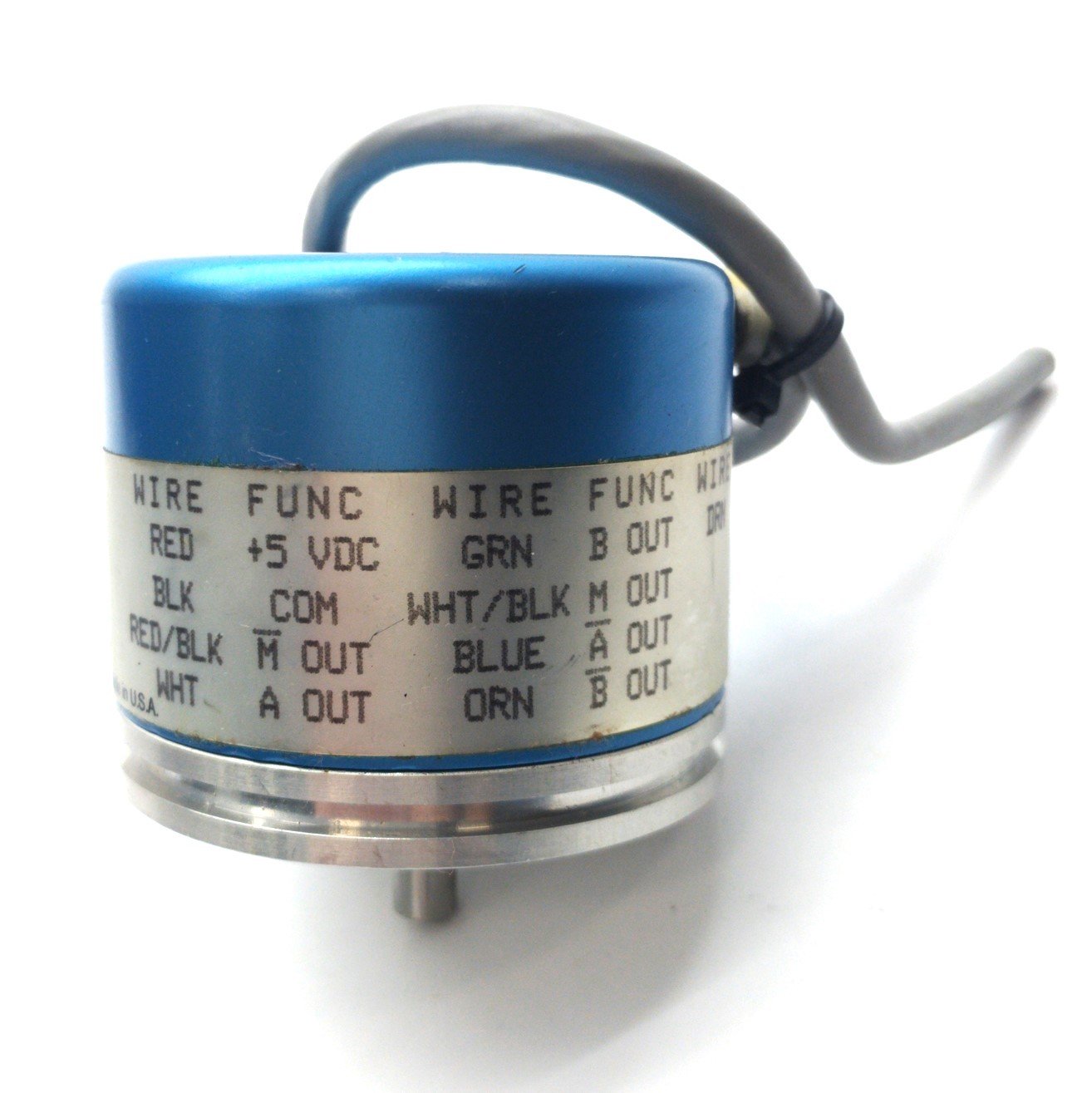 Used DATAMETRICS LS0-1270-5SE-1 Rotary Encoder, Shaft Diameter 1/4", 5VDC