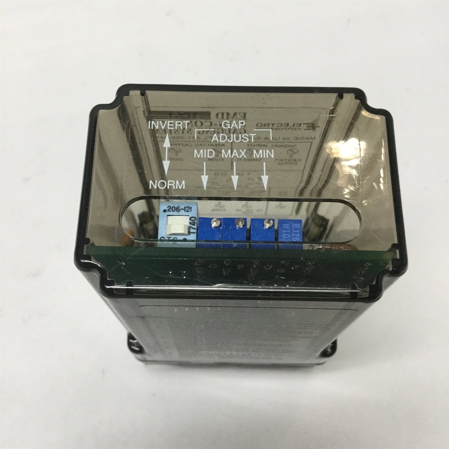 Used Electro EMD1061 Non-Contact Gauging System Prox Sensor Relay 12V, 15-32VDC