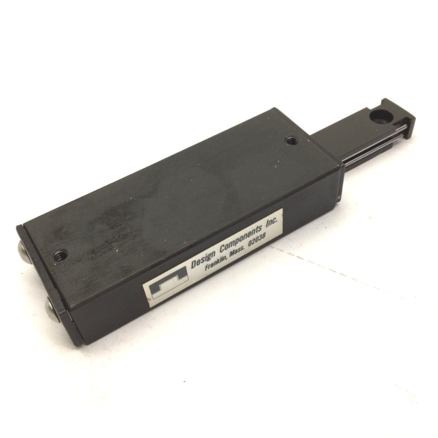 Used Design Components Inc. 1" x 2.5" Linear Positioning Slide Stage, 2" Travel