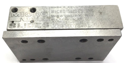 Used Micro Slide Inc 2030 Ball Bearing Slide Stage Travel: 2", Length: 3", Width: 2"