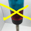 Used Telemecanique XVA-LC3 68mm Stack Light Tower, Red & Blue , Rod: 22.5", 3/4" NPT