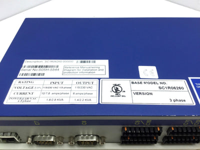 Used Kollmorgen Servostar SC1R06260 SC Servo Drive 115/230VAC Out: 1.4/2.2 KVA