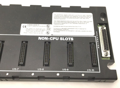 Used GE Fanuc IC693CHS391K 10-Slot Expansion Base, 9-Slots for Non-CPU, EMI Enhanced