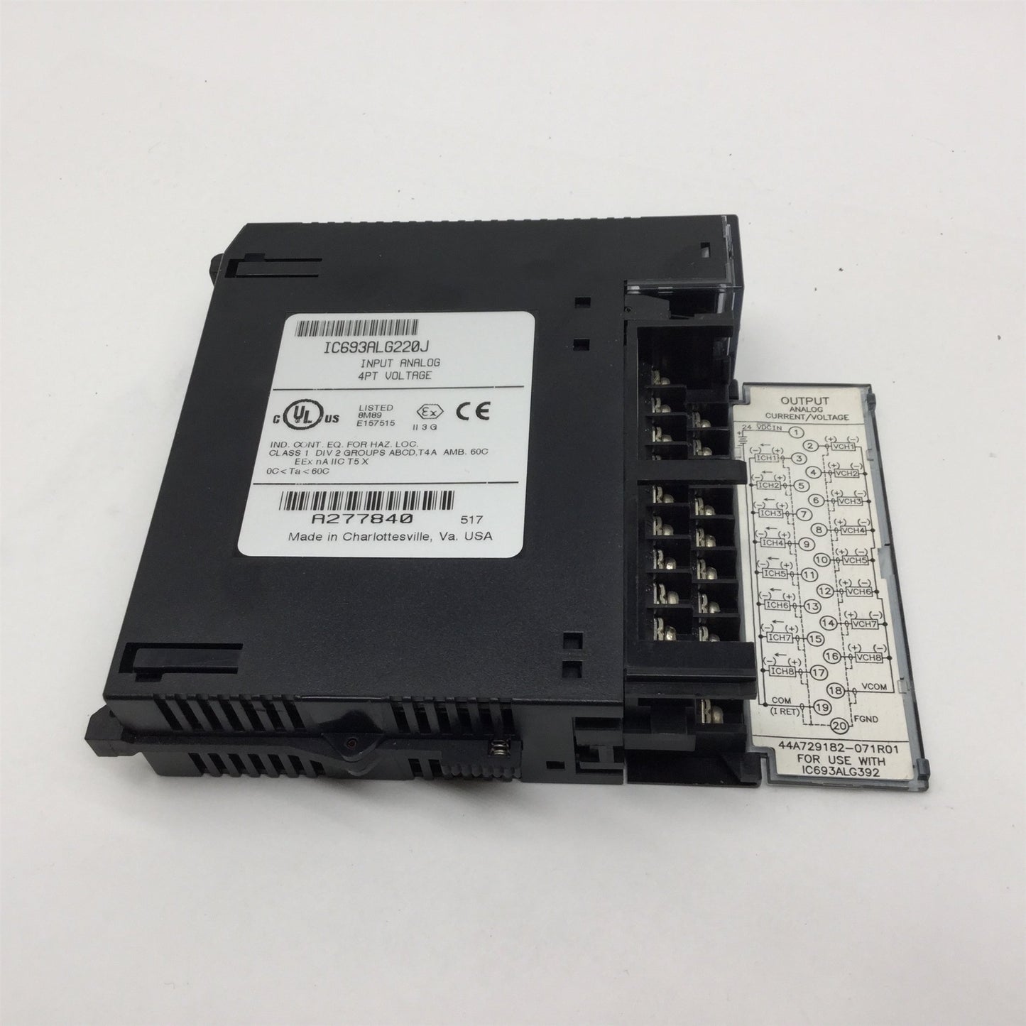 Used GE Fanuc IC693ALG220J PLC Analog Input Module, 4 Points, Voltage: -10 to +10VDC