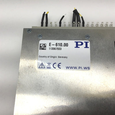 Used PI E-610.00 Amplifier & Controller, E-610 Piezo Amp, 1 Channel, Input: -2 to 12V