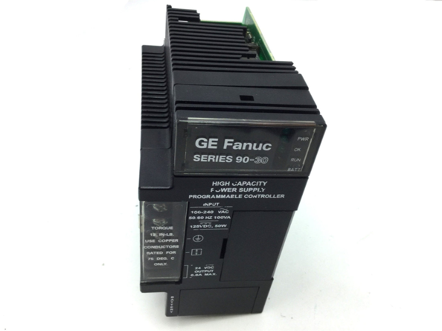 Used GE Fanuc IC693PWR330G High Capacity Power Supply 100-240VAC, *Case Damaged*