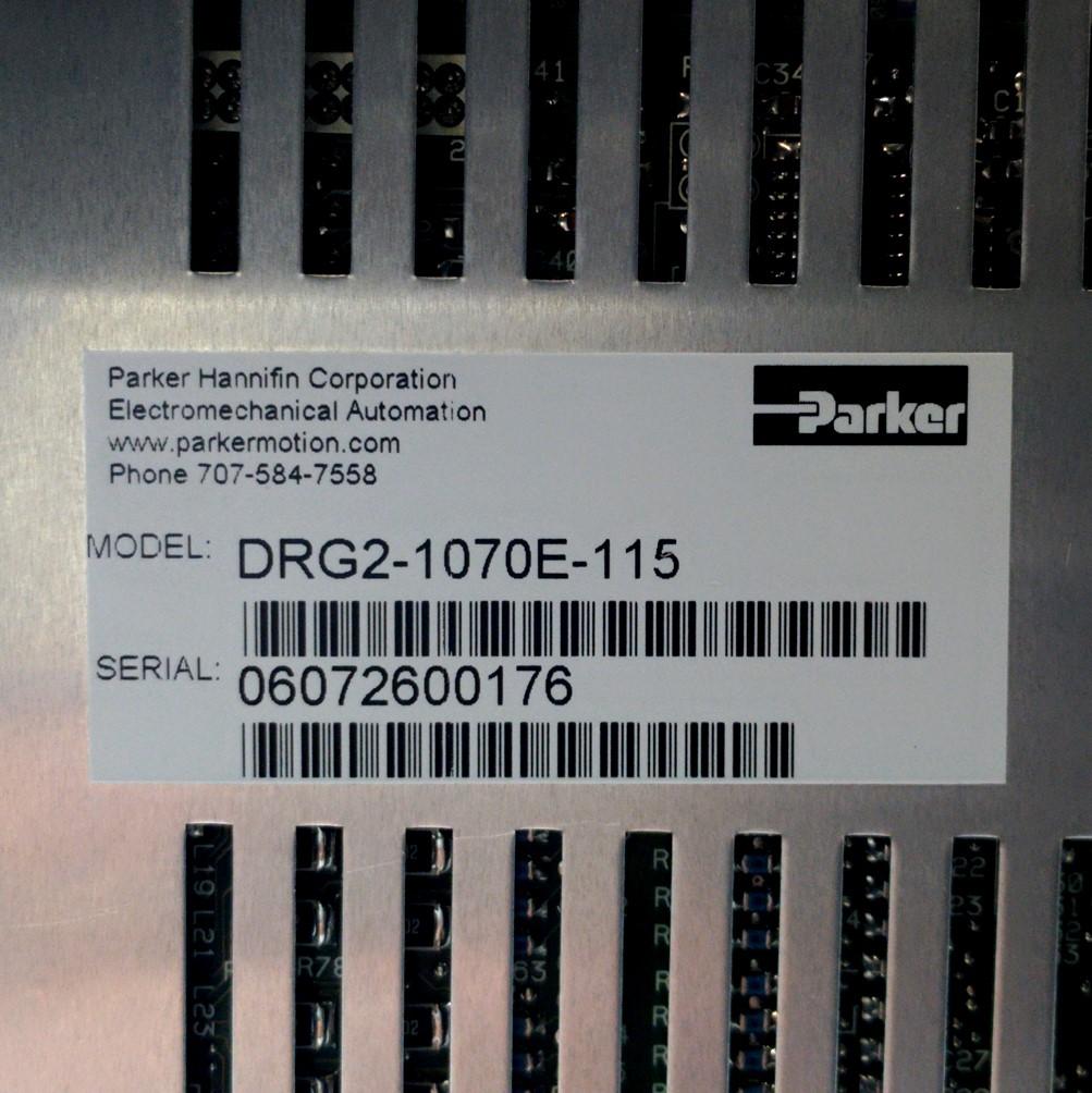 Used Parker DRG2-1070E-115 Dynaserv G2 Servo Drive, 2rps, 70Nm, 2kW 20A, 115VAC