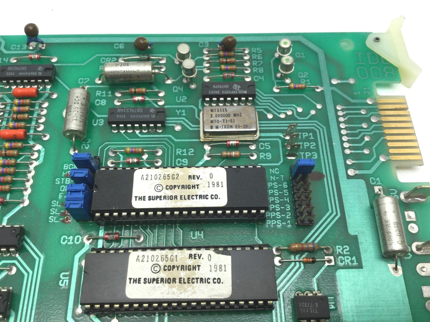 Used Superior Electric Modulynx Indexer Card, IDD008 10K OSC