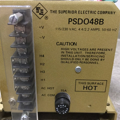 Used Superior Electric PSD048B Power Supply, 115/230VAC 4.4/2.2A 50/60Hz