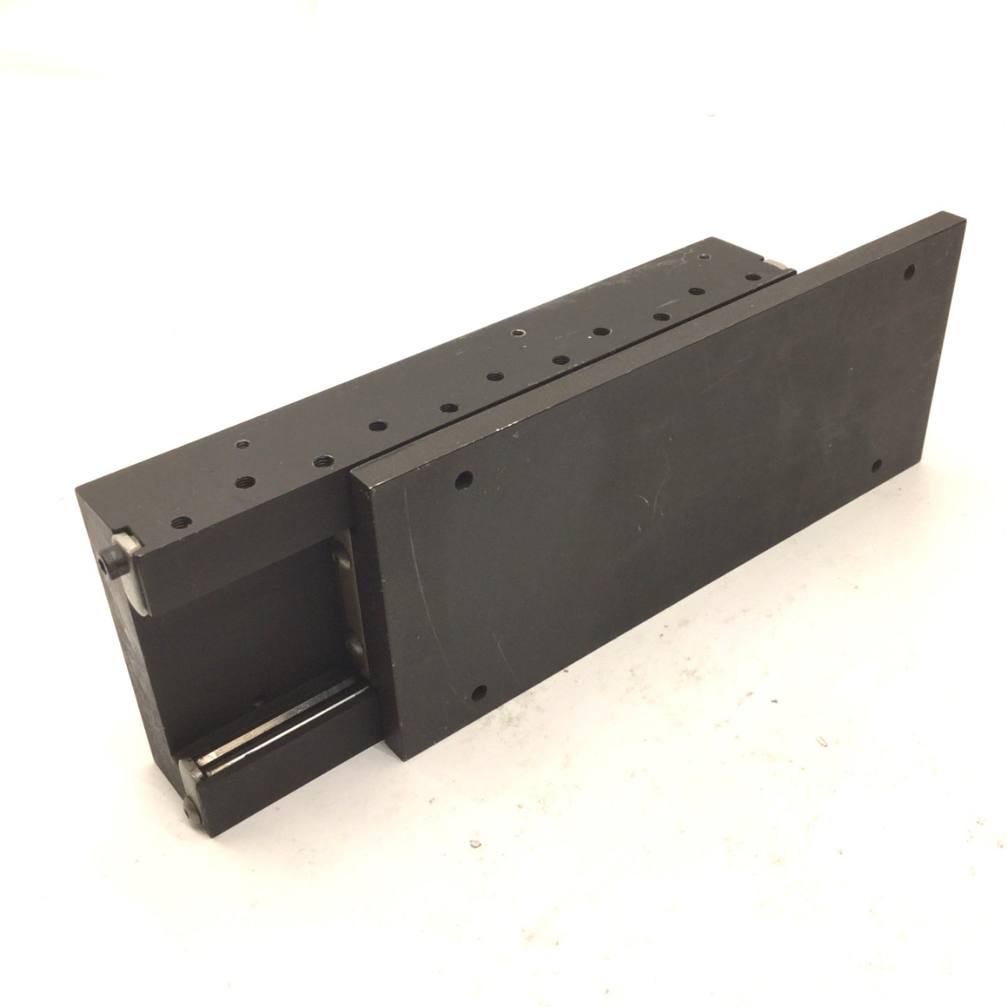 Used Design Components 8x3-1/2" Linear Positioning Stage L: 8" W: 3-1/2" *w/Holes*