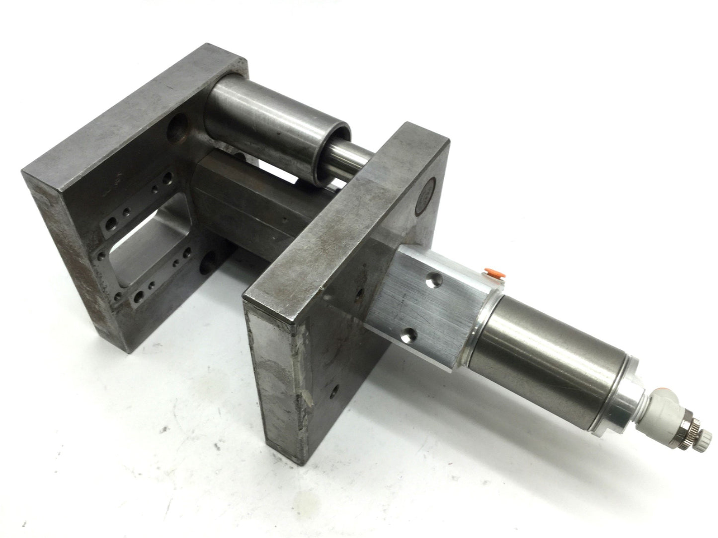 Used Ball Bearing Die Press, Throat 3" to 3.75", Overall 5"x5"x11.25", Bimba Cylinder