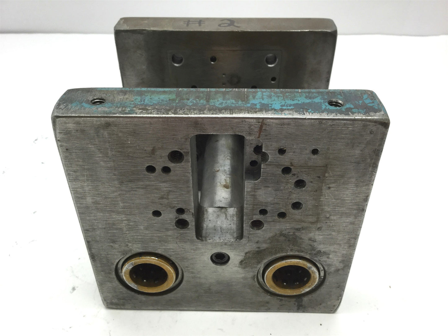 Used Ball Bearing Die Press Throat 3.1" to 3.7" Overall 4.8"x5.23"x11.25" & Cylinder