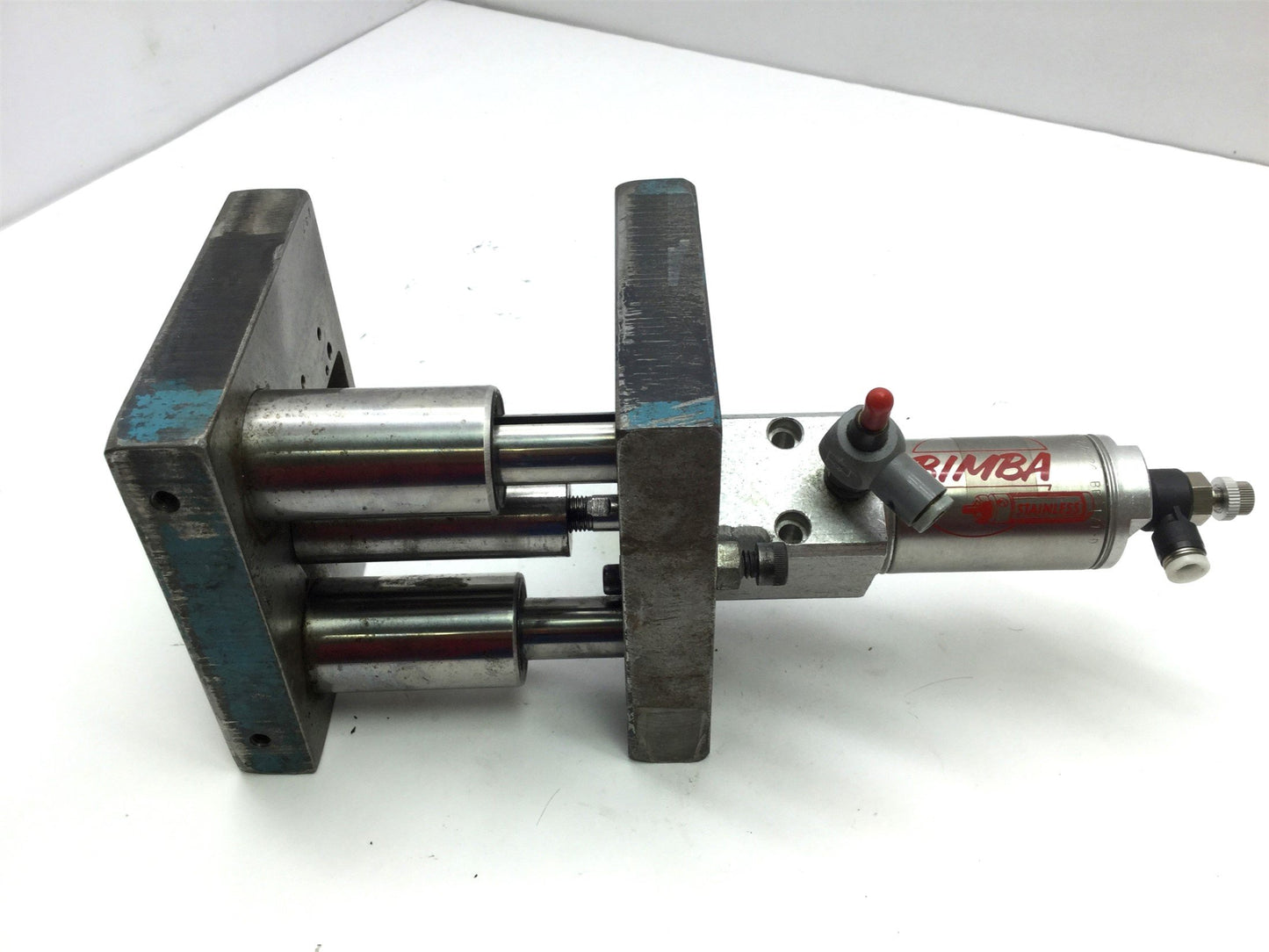 Used Ball Bearing Die Press Throat 3.1" to 3.7" Overall 4.8"x5.23"x11.25" & Cylinder