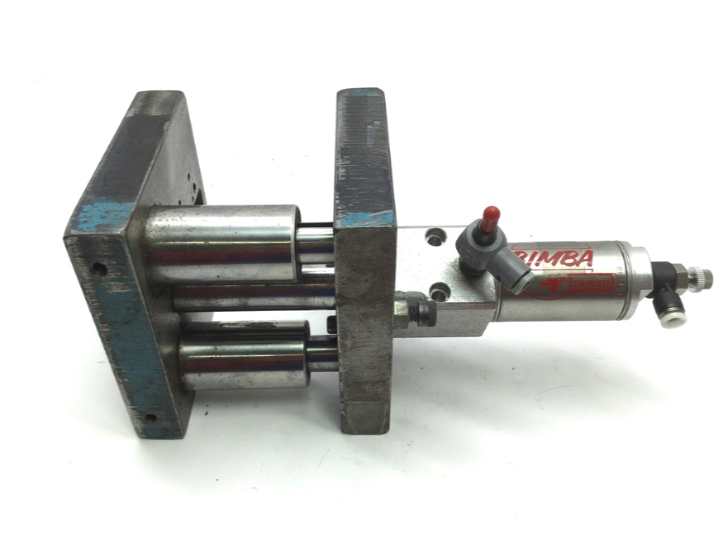 Used Ball Bearing Die Press Throat 3.1" to 3.7" Overall 4.8"x5.23"x11.25" & Cylinder