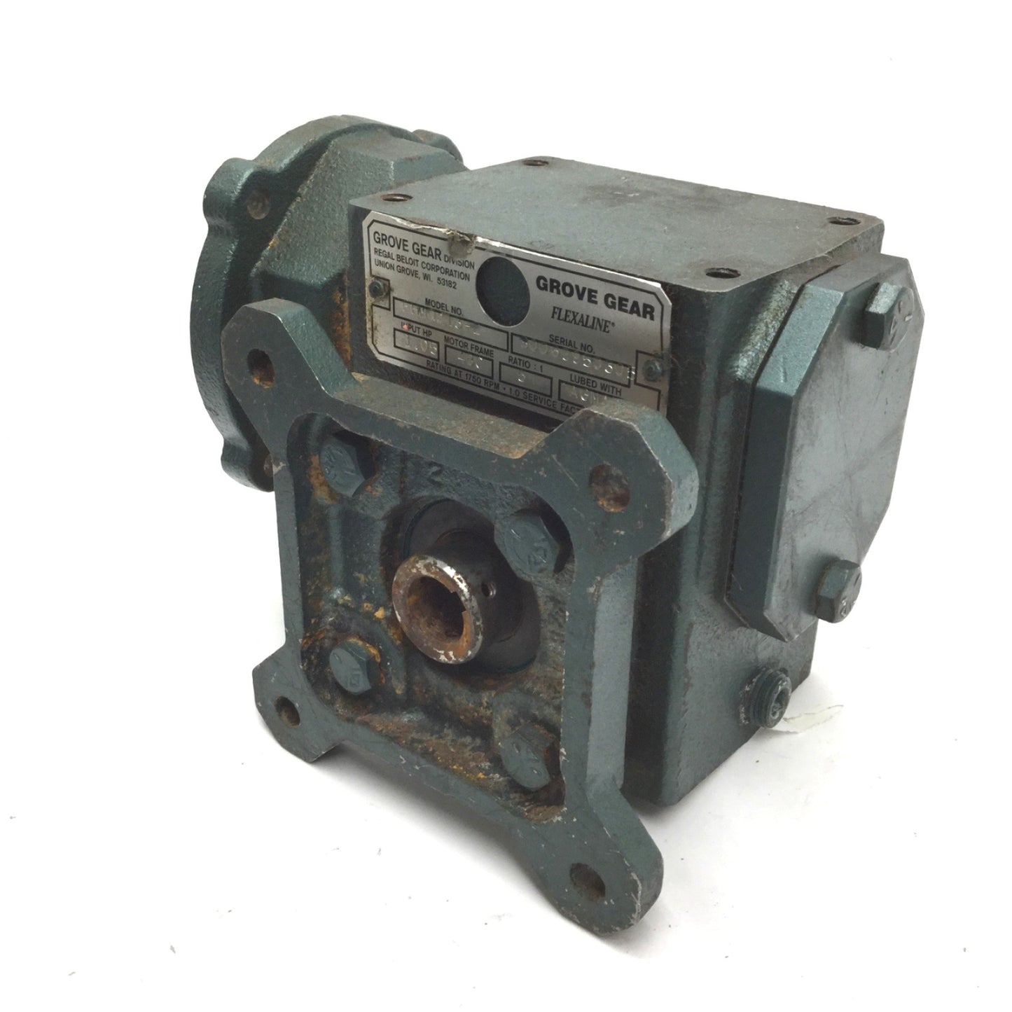 Used Grove Gear FHMQ213-2 Left Angle 5:1 Gear Reducer, Frame: 48C, Input: 1.05HP