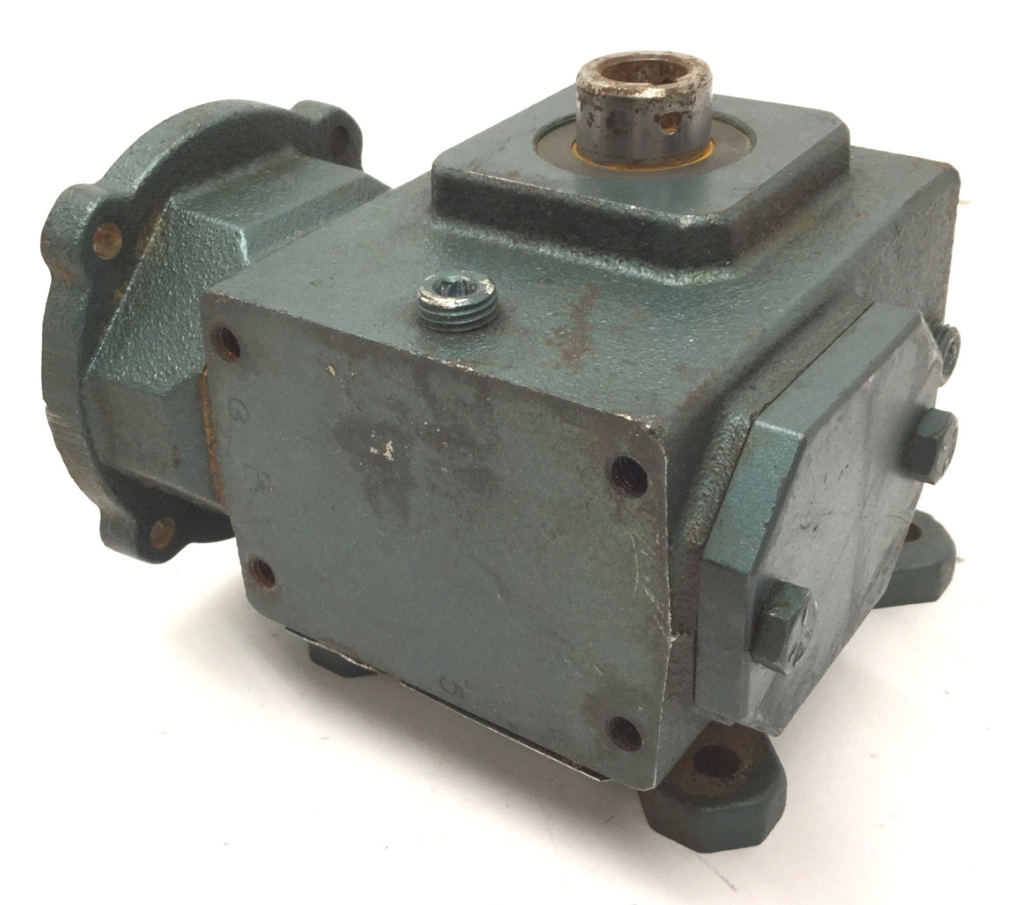 Used Grove Gear FHMQ213-2 Left Angle 5:1 Gear Reducer, Frame: 48C, Input: 1.05HP