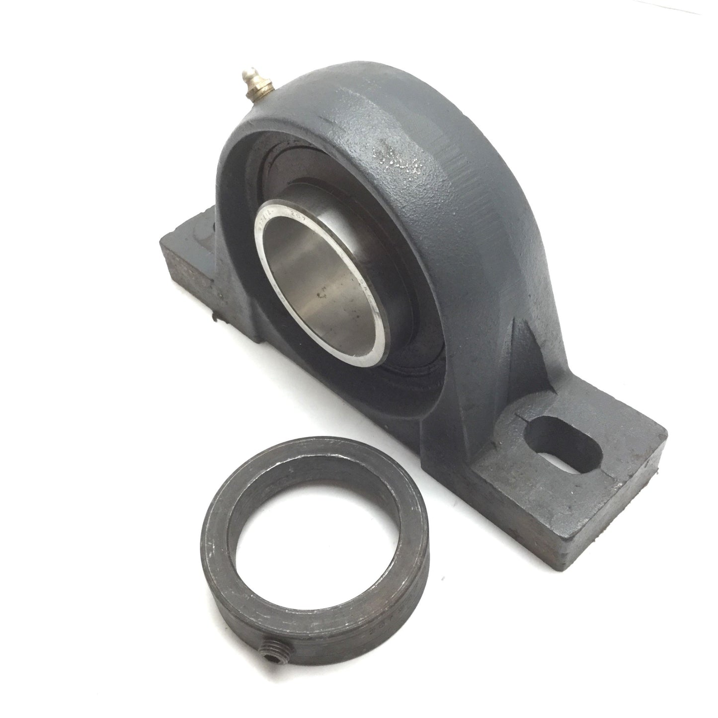 Used SKF SYH207X Pillow Block Bearing, Bore: 2.43", 2-Bolt Flange Base