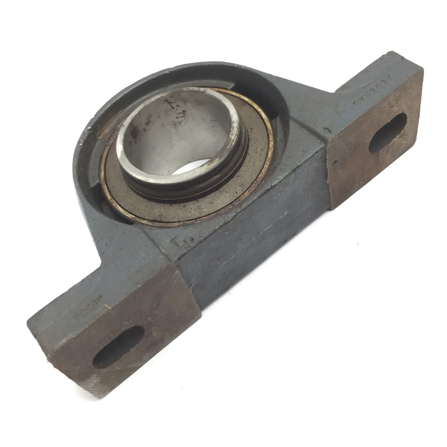 Used SKF SYH207X Pillow Block Bearing, Bore: 2.43", 2-Bolt Flange Base