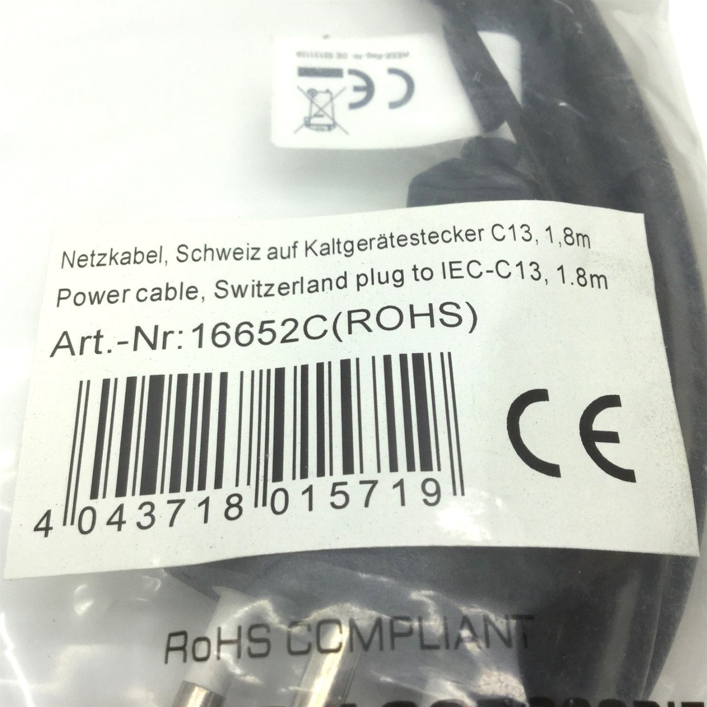 New Lot of New inLine Power Computer Power Cables for China, UK, Switzerland & Italy