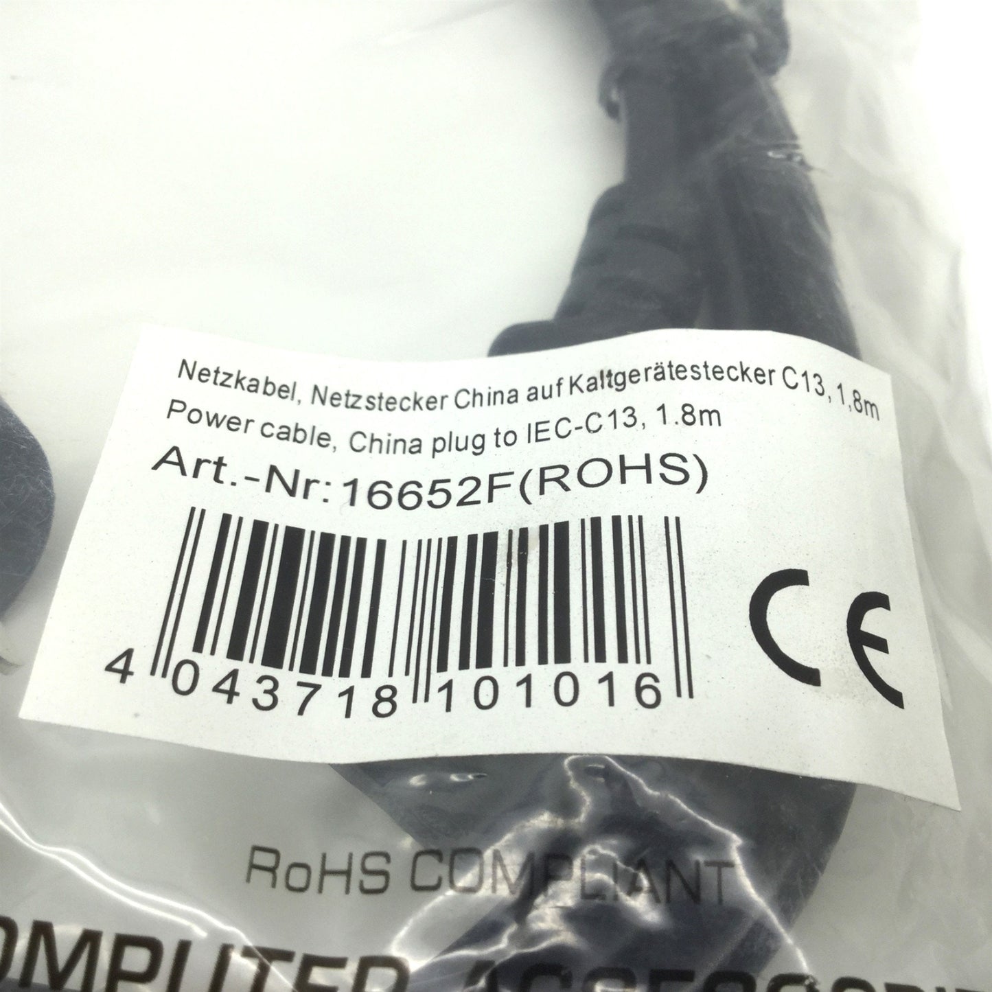 New Lot of New inLine Power Computer Power Cables for China, UK, Switzerland & Italy