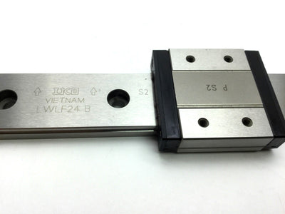 Used IKO LWLF24 B Linear Rail With 1 Carriage, Rail: 318mm Long x 24mm Wide