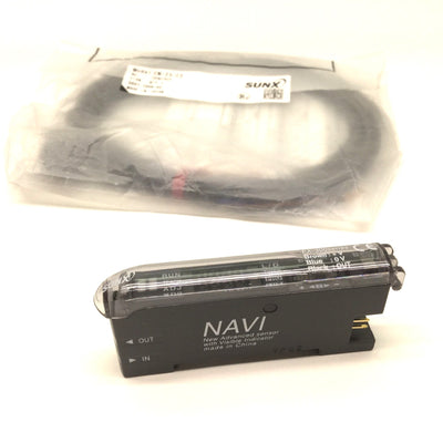 Used SUNX FX-301 NAVI Advanced Digital Fiber Sensor With SUNX CN-73-N Cable