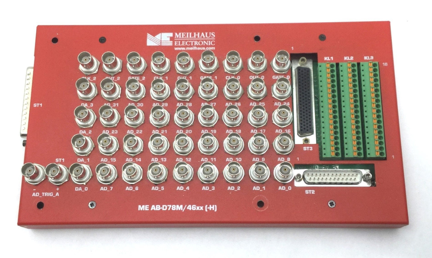 Used Meilhaus Electronic ME AB-D78M/4660 Terminal Block 78-PIN D-Sub Male Connector