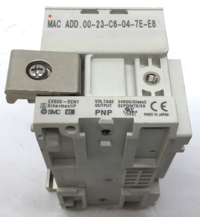 For Parts SMC EX600-SEN1 EtherNet SI Unit, Voltage: 24VDC, Used, Untested, For Parts