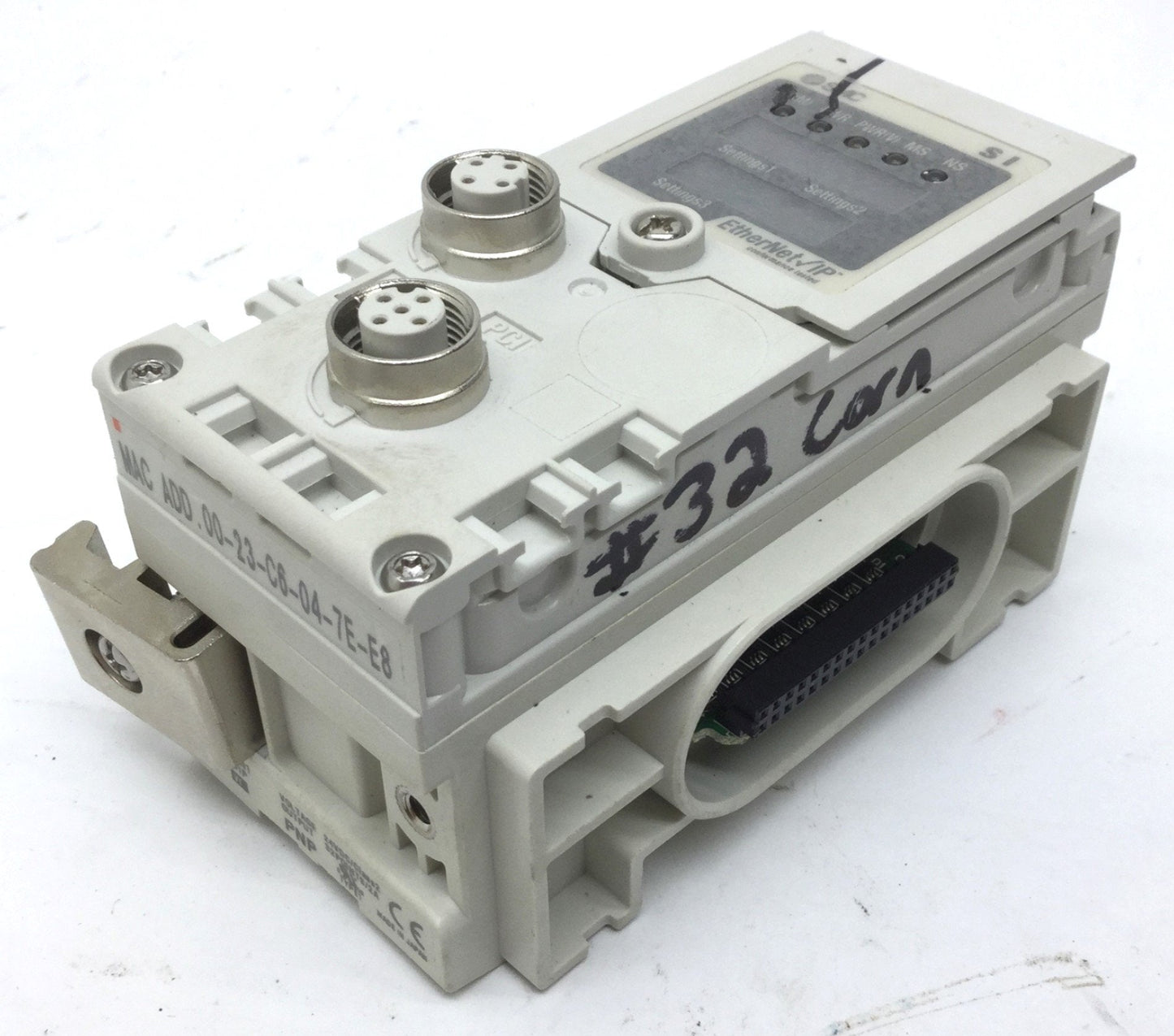 For Parts SMC EX600-SEN1 EtherNet SI Unit, Voltage: 24VDC, Used, Untested, For Parts