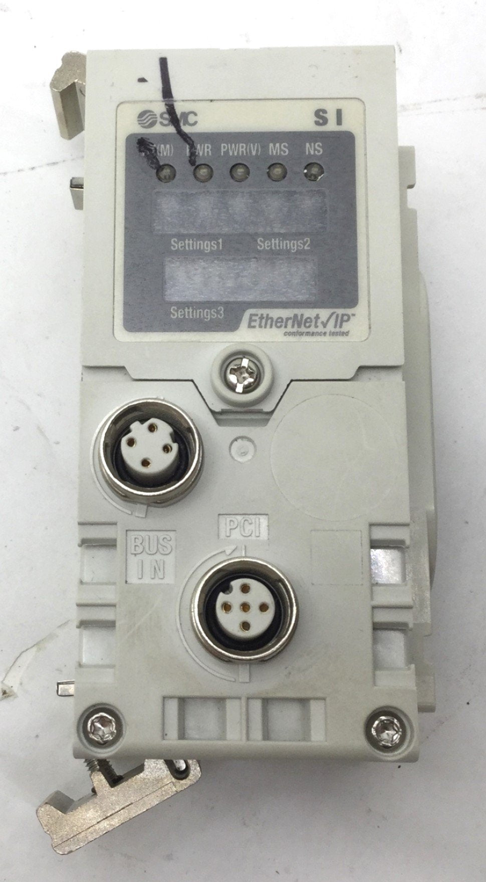 For Parts SMC EX600-SEN1 EtherNet SI Unit, Voltage: 24VDC, Used, Untested, For Parts