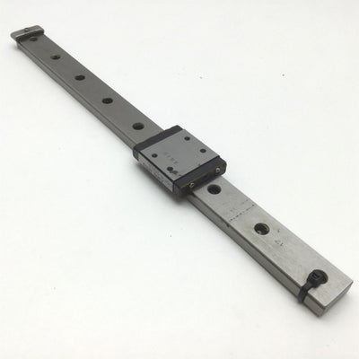 Used THK RSR-9WV Carriage on 260mm Long Rail, Dimensions: 12mm x 30mm x 38mm