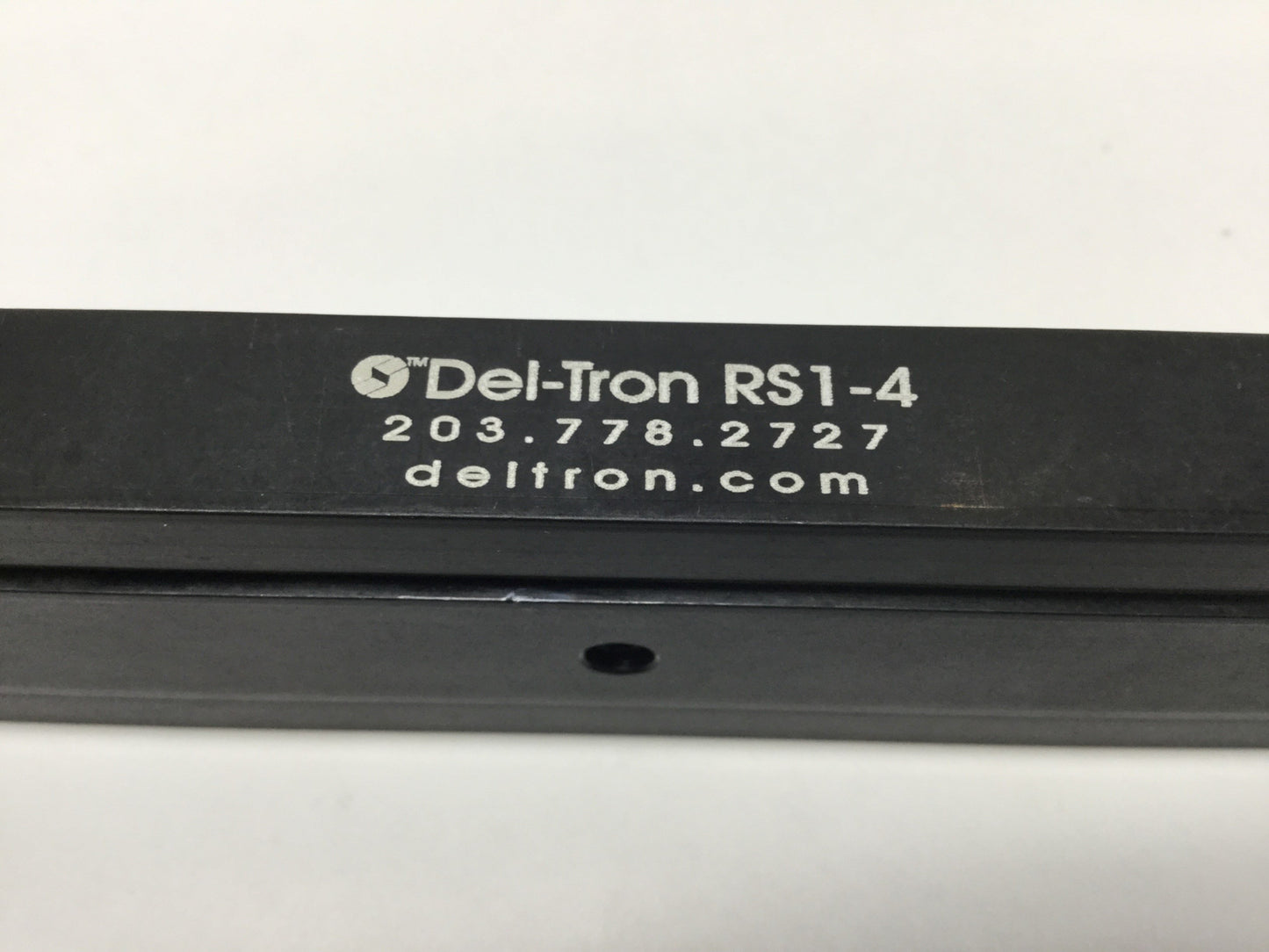 Used Del-Tron RS1-4 Crossed Roller Linear Slide, 4" Travel, 308 lbs Max Load