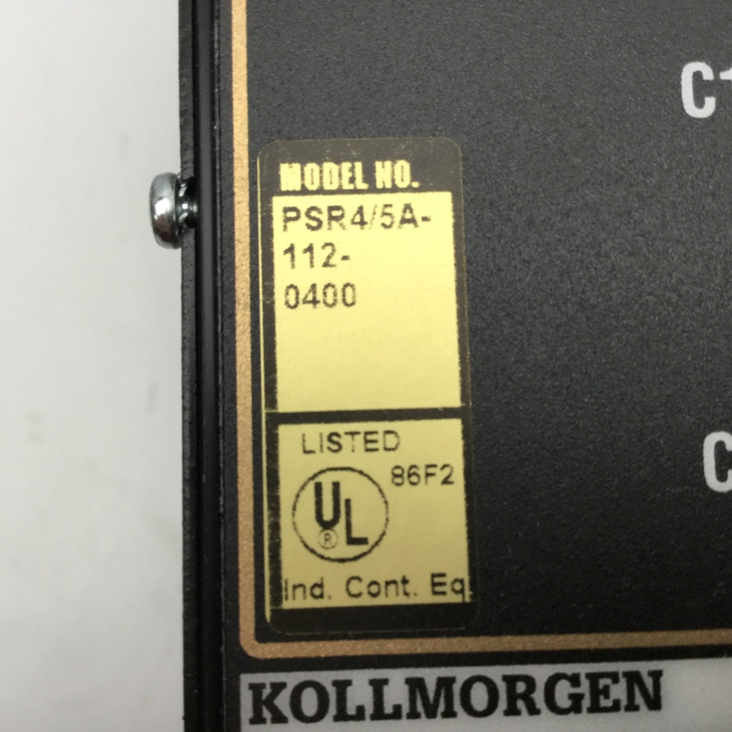 Used Kollmorgen PSR4/5A-112-0400 DC Servo Drive 115VAC 12A Single Phase