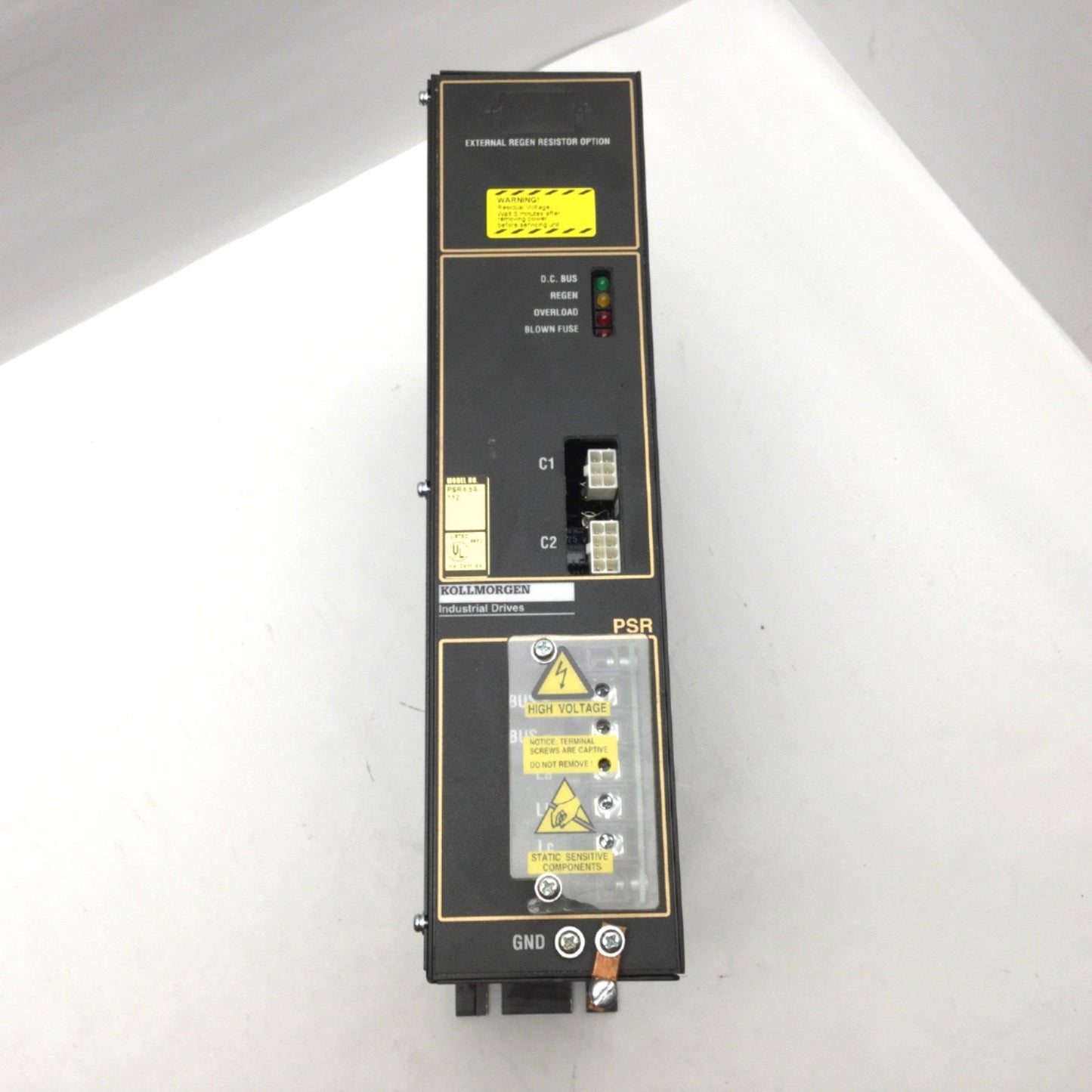 Used Kollmorgen PSR4/5A-112 DC Servo Drive 115VAC 12A Single Phase Output 140VDC 7A