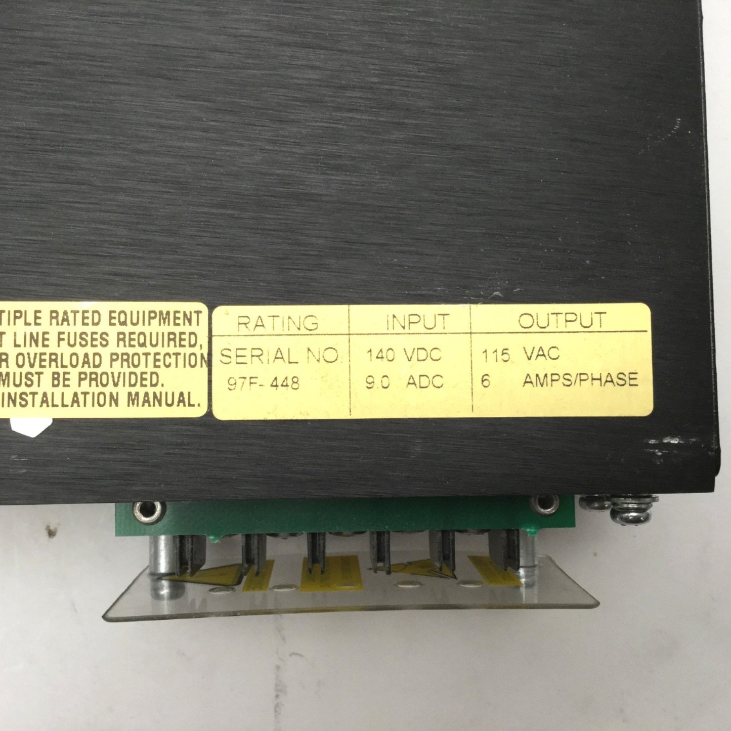 Used Kollmorgen BDS5A-106-41010 Servo Drive Rev 1, In: 140VDC 9A, Out: 115VAC 6A