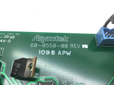 Used Asymtek 60-0550-00 Rev D Board, I/O 2x D-Sub 15-Pin, PCI, 1098 APW