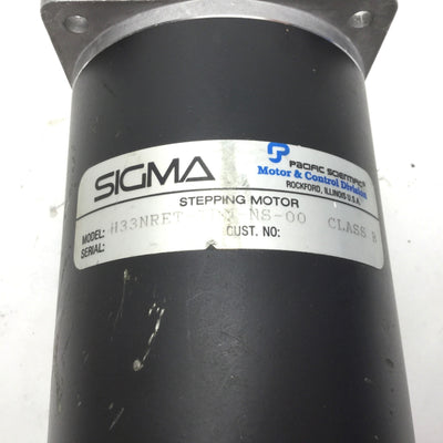 Used Pacific Scientific H33NRET-TDN-NS-00 Sigma Stepper Motor, 3/8" Shaft, NEMA 34