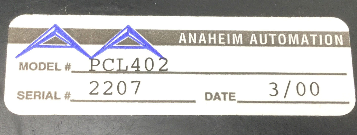 Used Anaheim Automation PCL402 Step Motor Driver Controller, SMC40 Series