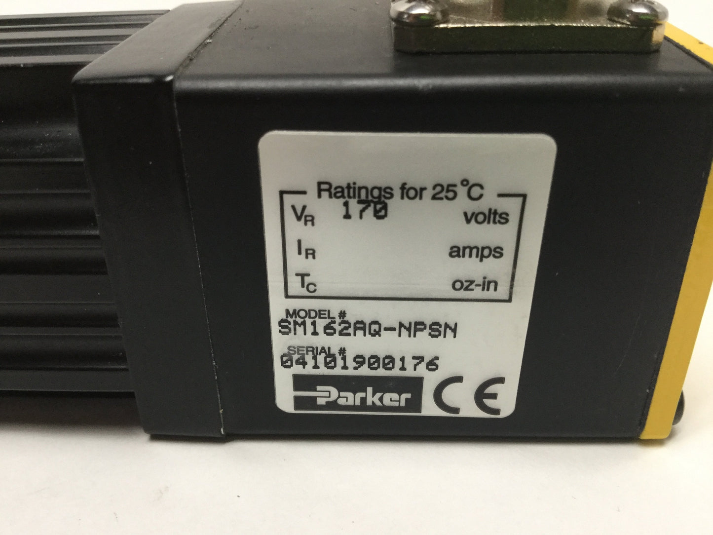 Used Parker SM162AQ-NPSN Compumotor Brushless Servo Motor 170V, NEMA 16, 1/4" Shaft