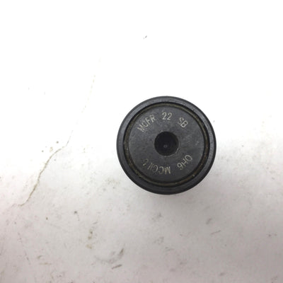 Used McGill MCFR 22 SB Crowned Cam Follower Roller: 22mm dia, 12mm Width, Stud: 23mm