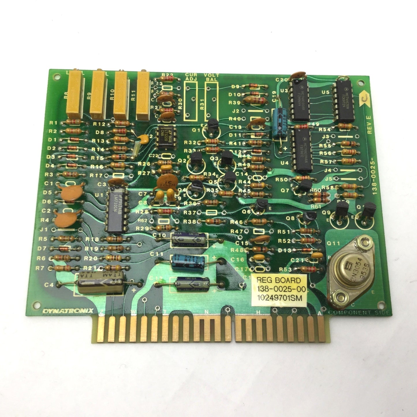 Used Dynatronix 138-0025-00 Rev E Regulator Board, 190-0013-00 REV E